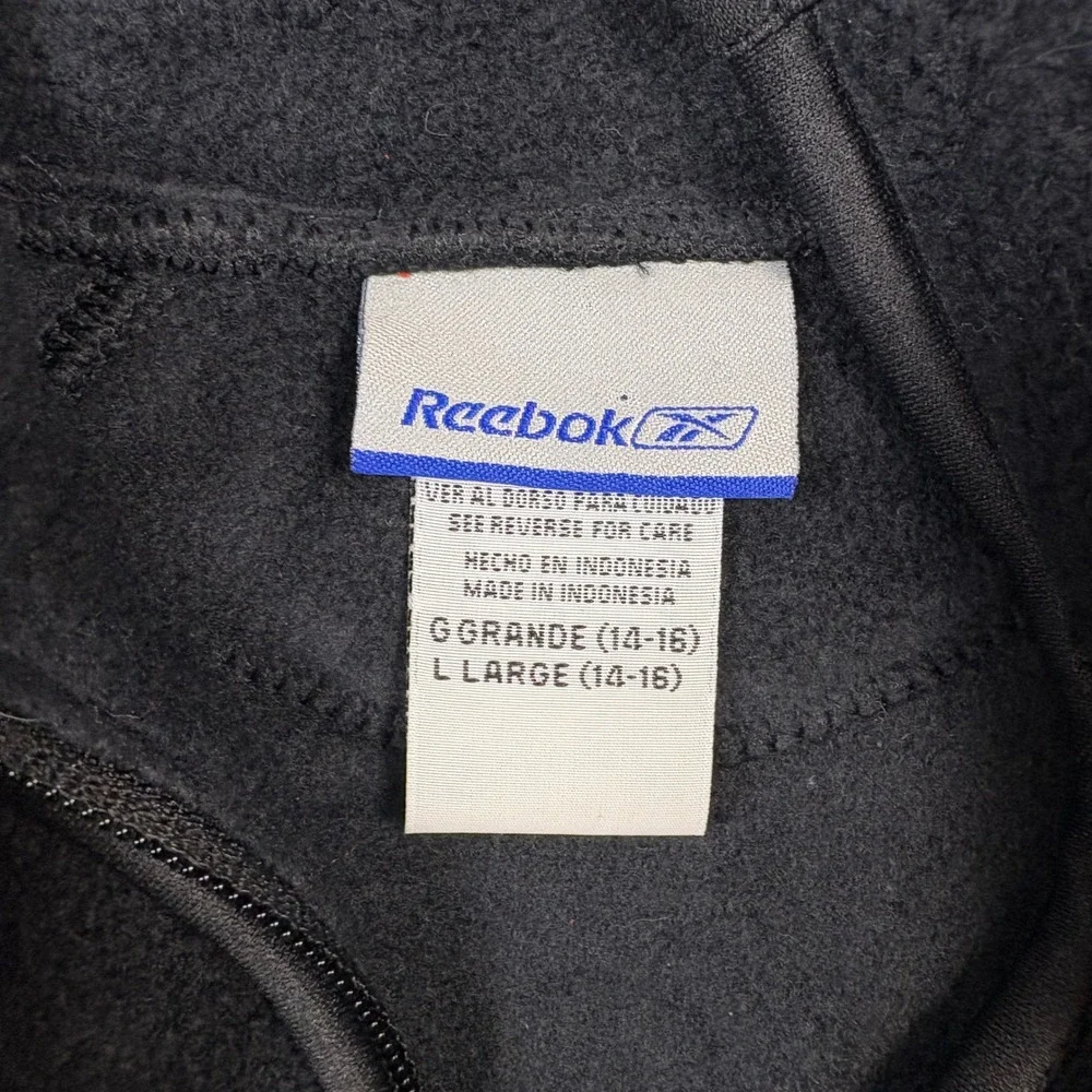 VTG Reebok Washington Wizards NBA Fleece Quarter Zip Pullover Youth Large